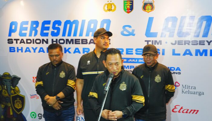 Kapolri Resmikan Stadion Sumpah Pemuda sebagai Home Base Bhayangkara Presisi Lampung FC