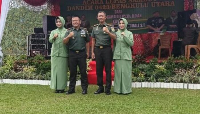 Pisah Sambut Komandan Kodim 0423 Bengkulu Utara, Tongkat Komando Resmi Diserahkan