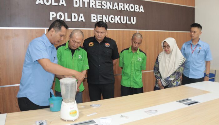 Polda Bengkulu Musnahkan Barang Bukti Narkotika Hasil Penindakan