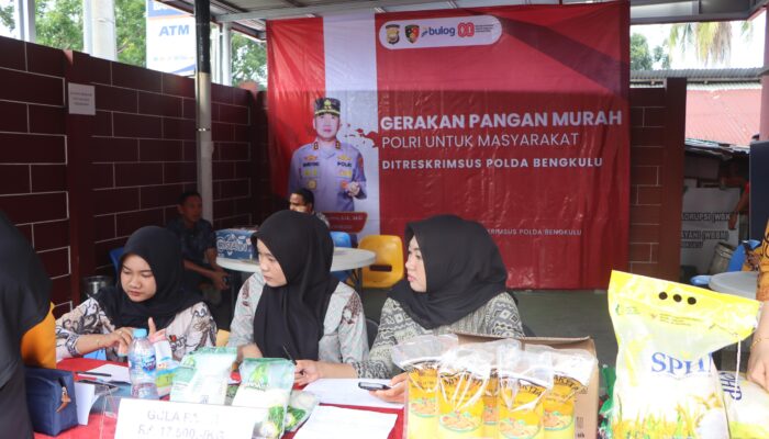 Ditreskrimsus Polda Bengkulu Gelar Gerakan Pangan Murah untuk Ringankan Beban Masyarakat
