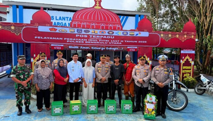 Bupati Bengkulu Utara Dampingi Kapolda Ground Breaking Bedah Rumah dan Cek Pos Operasi Ketupat