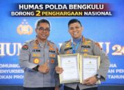 Prestasi Nasional, Humas Polda Bengkulu Raih Dua Penghargaan di Rakernis Humas Polri