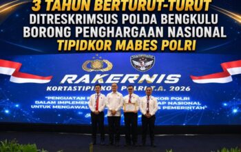 Ditreskrimsus Polda Bengkulu Raih Penghargaan Nasional Tipidkor 2025