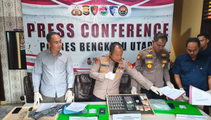 Satres Narkoba Polres Bengkulu Utara Ungkap Empat Kasus Sabu, Empat Tersangka Diamankan