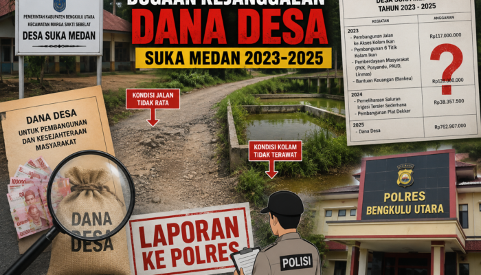 LSM GERAK Laporkan Dugaan Kejanggalan Dana Desa Suka Medan ke Polres Bengkulu Utara