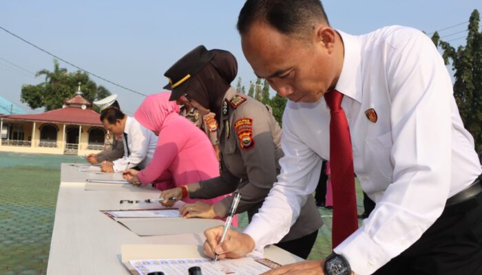 Kapolres Bengkulu Utara Pimpin Penandatanganan Pakta Integritas, Tegaskan Komitmen Berantas Narkoba dan Judi Online