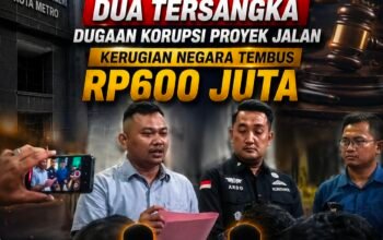 Kejari Kota Metro Tetapkan Dua Tersangka Dugaan Korupsi Proyek Jalan Inspeksi Irigasi