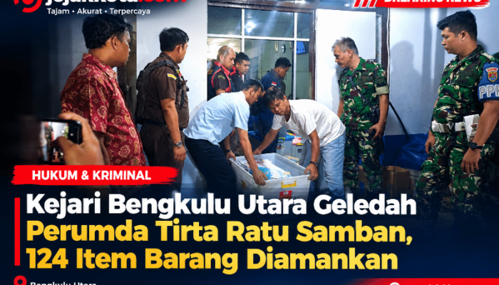 Kejari Bengkulu Utara Geledah Perumda Tirta Ratu Samban, 124 Item Barang Diamankan